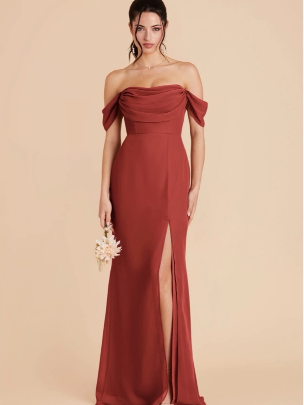 Birdy Grey Off-Shoulder Mira Dress in Spice